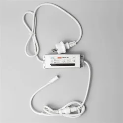 Блок Питания Электронный 60W для Нитей 24В, до 1000 LED, Провод Белый Каучук, IP65