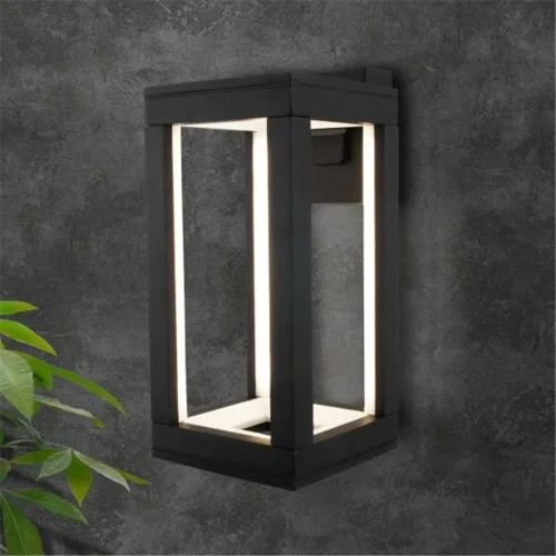 Уличный настенный светодиодный светильник Frame LED IP54 1527 TECHNO LED черный - фото 6