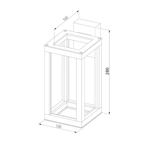 Уличный настенный светодиодный светильник Frame LED IP54 1527 TECHNO LED черный - фото 7