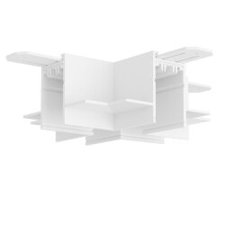 Коннектор трека SMART для ГКЛ, \&#039;X\&#039; образный, механический, белый, Denkirs TR2114-WH