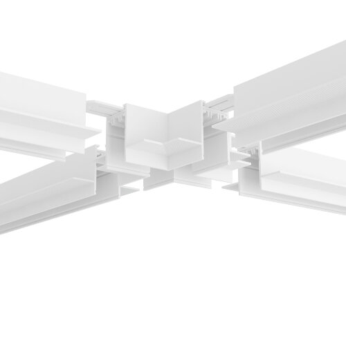 TR2114-WH Коннектор трека SMART для ГКЛ , \&quot;X\&quot; образный, механический , белый. Фото 2