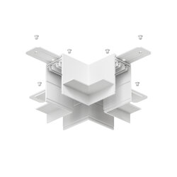 Коннектор трека SMART для ГКЛ, \'X\' образный, механический, белый, Denkirs TR2114-WH