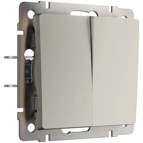 Выключатель двухклавишный проходной (дымчатый) W1222004 - фото