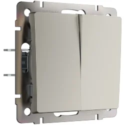 Выключатель двухклавишный проходной (дымчатый) W1222004