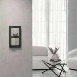 Выключатель двухклавишный проходной (дымчатый) W1222004