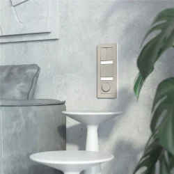 Выключатель двухклавишный проходной (дымчатый) W1222004