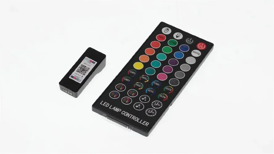Контроллер IR40-BT-RGB-01 P38 (5-24V, RGB, 3х2А, IR пульт 40кн. + управление по Bluetooth) - фото I