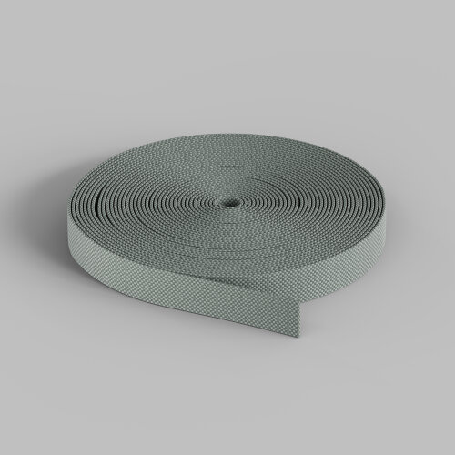 TR5502-LG Гибкий трек-ремень Belty, серия Base, 20м, 48V DC, IP20, светло-серый, ткань, медь.