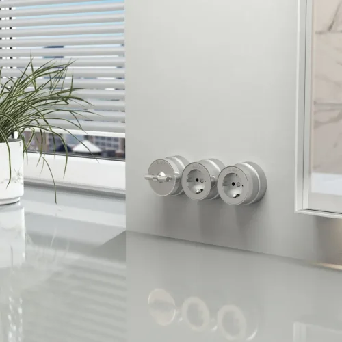 Выключатель на 4 положения двухклавишный Vintage серебро матовый/хром W5822054 - фото 2