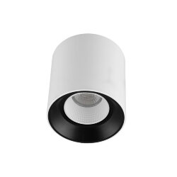 Светильник накладной IP 20, 10 Вт, GU5.3, LED, бело-черный/белый, пластик, Denkirs DK3090-WB+WH