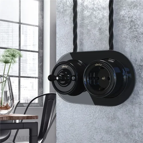 Рамка из стекла на 2 поста черный W0025108 - фото 3