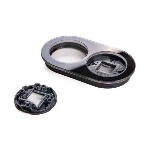 Рамка из стекла на 2 поста черный W0025108 - фото 7