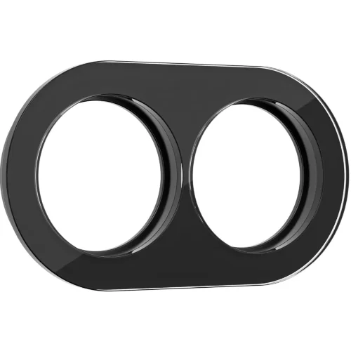 Рамка из стекла на 2 поста черный W0025108 - фото