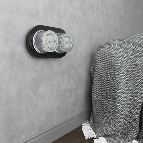 Рамка из стекла на 2 поста черный W0025108 - фото 4