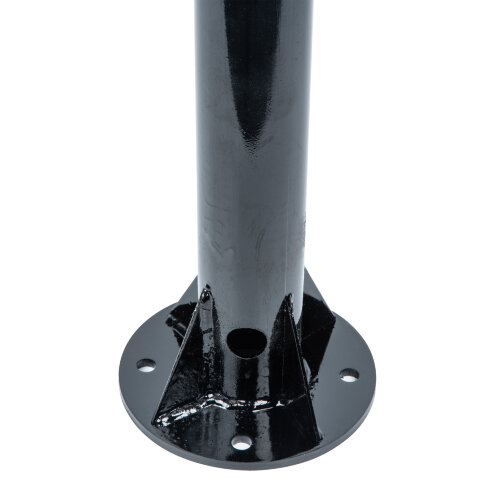 UFV-T10Z-60-80 BLACK Закладная деталь фундамента трубчатая, диаметр 60мм, высота 800мм, Опорный фланец, диаметр 145мм, Материал сталь, Цвет черный - фото 2