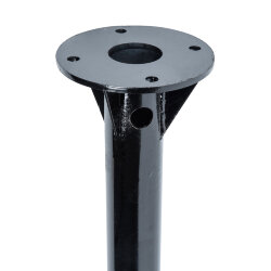 UFV-T10Z-60-80 BLACK Закладная деталь фундамента трубчатая, диаметр 60мм, высота 800мм, Опорный фланец, диаметр 145мм, Материал сталь, Цвет черный