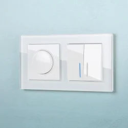 Рамка из стекла на 2 поста Favorit белый W0021101