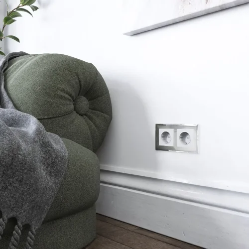 Рамка из стекла на 2 поста Diamant зеркальный W0021220 - фото 2