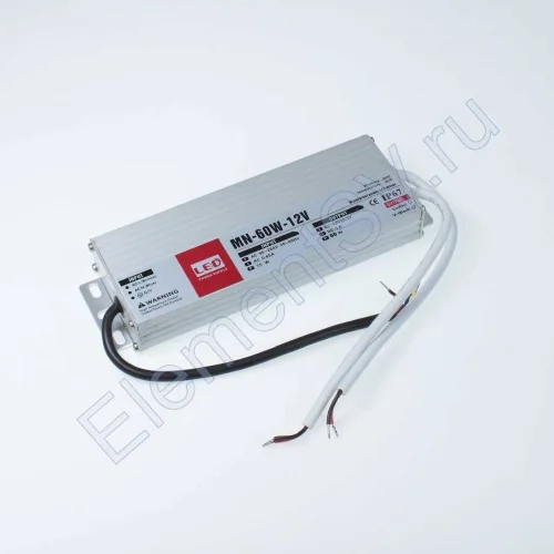 Блок питания MN-60W12V FSB60-12 (12V, 60W, 5A, IP67) - фото.
