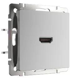 Розетка HDMI серебряный WL06-60-11