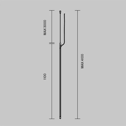 Шинопровод Arity подвесной 1м вертикальный (Черный) TRX233-VL-1B - фото 7