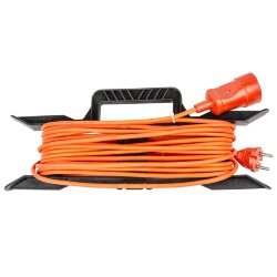 YX10-101 -UCK-1N-2x1.00-10M-F ORANGE Удлинитель силовой на рамке, б-з, 1гнездо, 10м ПВС 2х1.00, 10A, Оранжевый, TМ Uniel