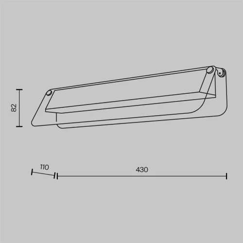Настенный светильник (бра) Flat 3000К 10Вт (Черный и Латунь) - фото 2