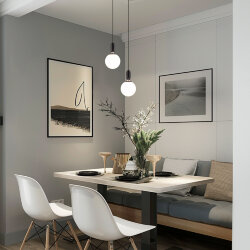 Подвесной светильник со стеклянным плафоном 50197/1 черный (050248)