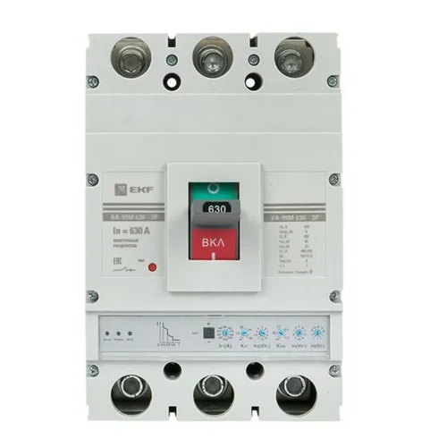 Выключатель автоматический 3п 630/630А 65кА ВА-99М PROxima электр. расцеп. EKF mccb99-630-630me - фото 2