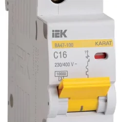 Выключатель автоматический модульный 1п C 16А 10кА ВА47-100 KARAT IEK MVA40-1-016-C