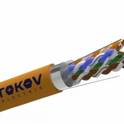 Кабель витая пара F/UTP 4х2х24AWG(0.52мм) кат.5E ZH нг(А)-HF (LSZH) indoor Fluke tested 305м (м) PRO TOKOV ELECTRIC TKP-C06-F42-5E-RU-LSZH