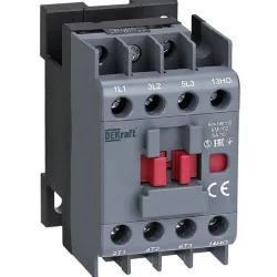 Контактор КМ-102 6А кат. 220В/230В AC 1НО AC-3 AC-4 DEKraft 22061DEK
