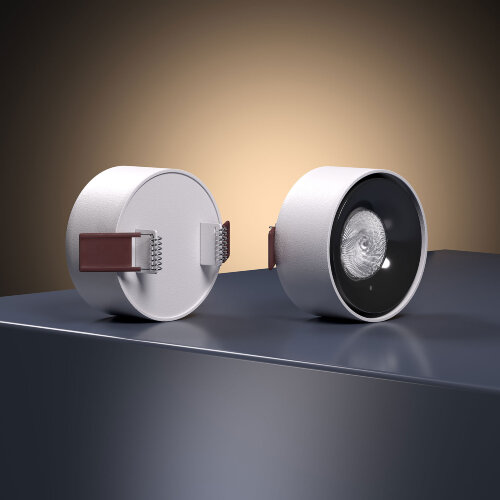 Светильник встраиваемый светодиодный Glam белый/черный - Фото 2