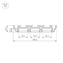 Профиль PHS-3Х-2000 ANOD (Arlight, Алюминий) 013209