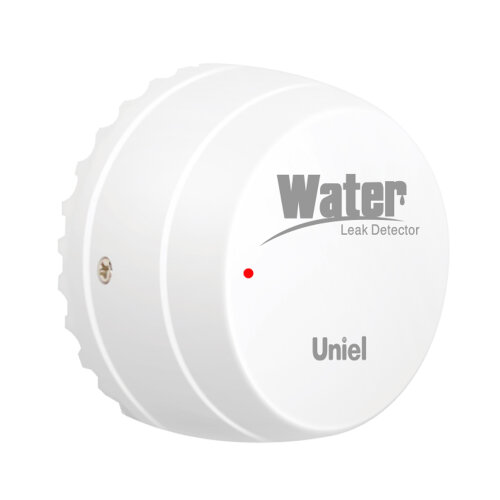 USN-A520 WS-WF WHITE Умный датчик протечки воды Wi-Fi, на батарейке CR123A н-к, Звуковое+PUSH оповещение, Напольный, Белый, Приложение UnielSmart, TM Uniel - фото 1