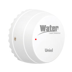 USN-A520 WS-WF WHITE Умный датчик протечки воды Wi-Fi, на батарейке CR123A н-к, Звуковое+PUSH оповещение, Напольный, Белый, Приложение UnielSmart, TM Uniel