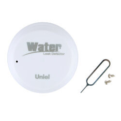 USN-A520 WS-WF WHITE Умный датчик протечки воды Wi-Fi, на батарейке CR123A н-к, Звуковое+PUSH оповещение, Напольный, Белый, Приложение UnielSmart, TM Uniel