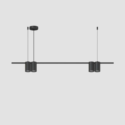 DK4061-BK Подвесной светильник ORBIT, IP20, 4xGU10 LED до 15 Вт, черный матовый, алюминий. Фото 2