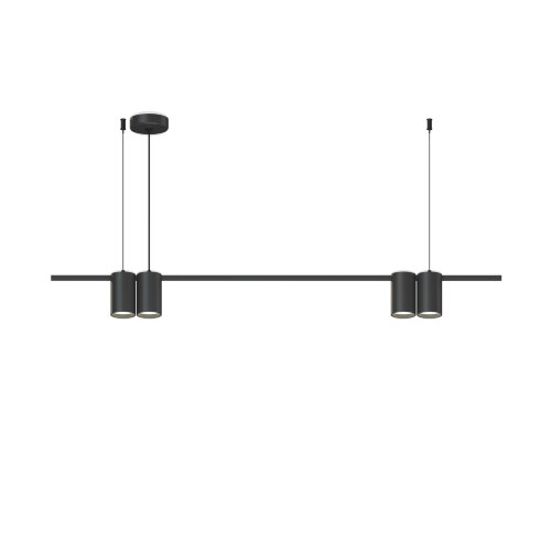 DK4061-BK Подвесной светильник ORBIT, IP20, 4xGU10 LED до 15 Вт, черный матовый, алюминий. Фото 3