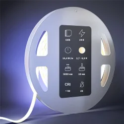 Светодиодная лента Ultra 24В COB 14,4Вт/м 5м 2700-6500K IP 20 201125 (Белый)