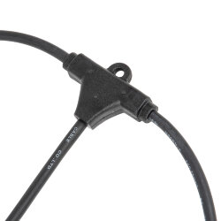 UDL-K230 6-E27-5M IP54 BLACK BELT-LIGHT GREENHOUSE Гирлянда для освещения теплиц, 5м + 3м сетевой шнур, 6 подвесов 1м с патроном E27, шаг 100см, Чёрная, TM Uniel