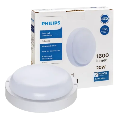 Светильник светодиодный уличный накладной круглый 20W/4000K IP54 d200 1600Lm | WT045C LED20/NW PSU | - PHILIPS. Фото