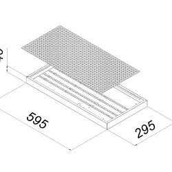Подвесной офисный светодиодный светильник 40 Вт IP20 595x295x40 мм 4000К Призма