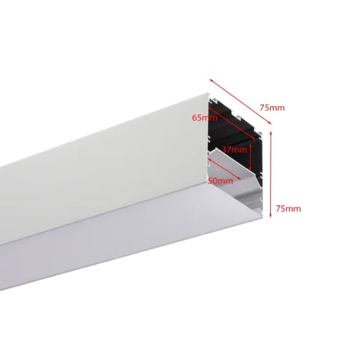 Алюминиевый профиль LC7575 180 (2000х75х75мм с рассеивателем) - фото II