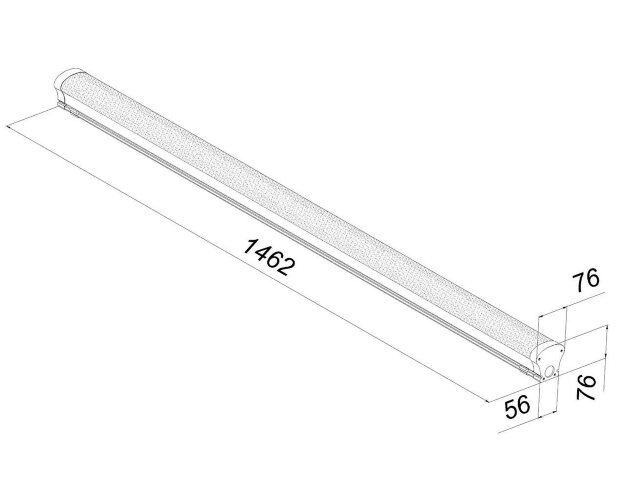 Подвесной офисный светодиодный светильник Багет 45 Вт IP54 1462x76x76 мм 4000К Опал - фото 2