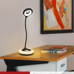 Светильник настольный светодиодный PLUS ССО-21Ч 8Вт 640Лм RGB, сенсор, адаптер ЧЕРНЫЙ IN HOME