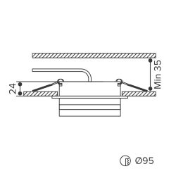 Светильник WOLTA WDL-GX53/01W под лампу GX53 Белый MODERNO