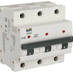 Выключатель автоматический модульный 3п D 80А M10H ARMAT IEK AR-M10H-3-D080