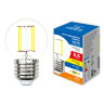 LED-G45-5.5W-3000K-E27-CL-SLF Лампа светодиодная, Форма шар, прозрачная, Теплый белый свет 3000K - фото 3