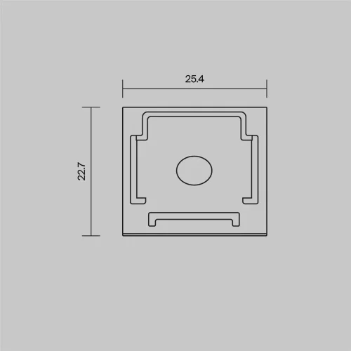 Комплект заглушек (для профиля 25x22) 2 шт., ALM-2522-B-EC 642066 (Черный) 642066 - фото 6